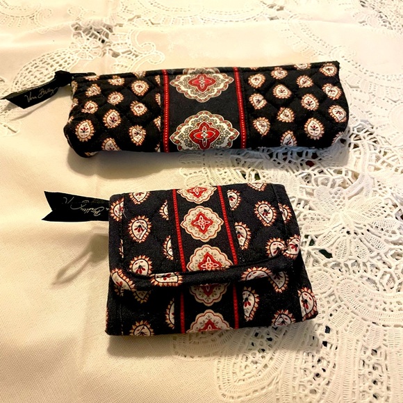 Vera Bradley Handbags - BOGO Vera Bradley wallet and cosmetic bag! Classic Black (2006)! EUC!Great set